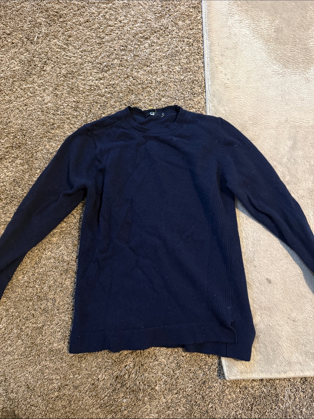 Women's Navy Crewneck Sweater - Classic Knit